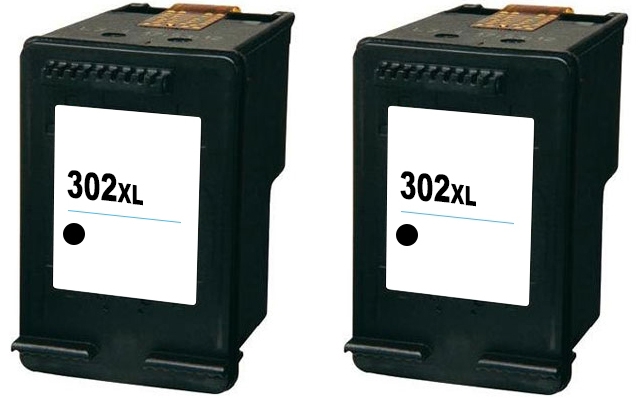 302XL kompatible Tintenpatronen HP schwarz Doppelpack F6U68AE