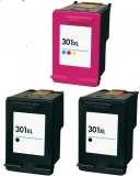 301XL kompatible Tintenpatronen HP schwarz/color 3er Set E5Y87EE